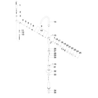DORNBRACHT 25863809-39 Wannen-Einhandbatterie mit Standrohr