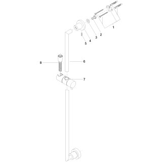 DORNBRACHT 26413892-39 Duschgarnitur ohne Handbrause TARA