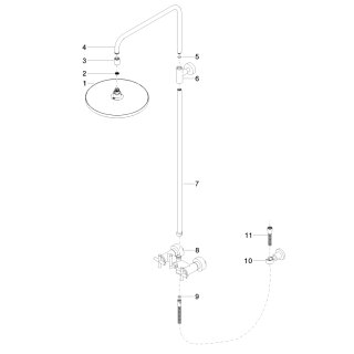 DORNBRACHT 26623892-42 Shower Pipe ohne Handbrause TARA