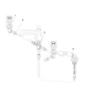 DORNBRACHT 27502360-42 Wannen-Vierlochbatt. f.W.-randmont.