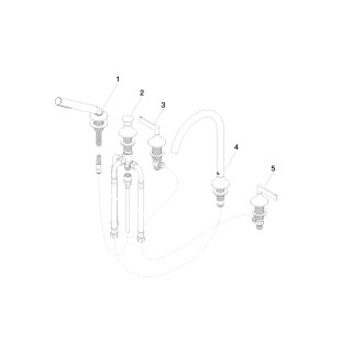 DORNBRACHT 27522819-39 Wannen-Fünflochbatterie VAIA 27522819