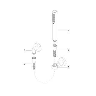 DORNBRACHT 27802892-42 Schlauchbrausegarn. m.Einzelros. TARA