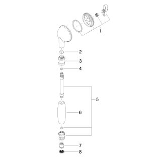 DORNBRACHT 28002970-420010 Metall-Handbrause mit Porzellangriff