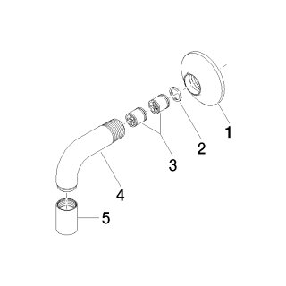 DORNBRACHT 28450809-39 Wandanschlussbogen VAIA 28450809 Dark