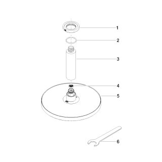 DORNBRACHT 28668970-39 RB avec fixation au plafond spécifique à la série