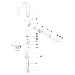 DORNBRACHT 33500782-42 WT-EHM mit Ablaufgarnitur MEM
