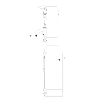 DORNBRACHT 33526845-27 WT-EHM mit erhöhtem Standfuß LISSE