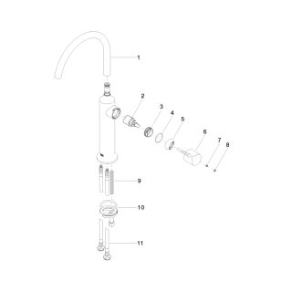 DORNBRACHT 33534809-39 WT-EHM mit erhöhtem Standfuß VAIA