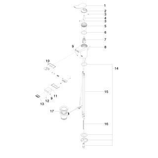 DORNBRACHT 33600845-27 Bidet-EHM mit Ablaufgarnitur LISSE