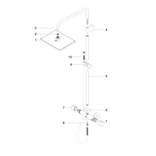 DORNBRACHT 34458980-39 Shower Pipe SERIENSPEZIFISCH 34458980