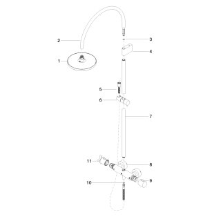 DORNBRACHT 34459809-39 Showerpipe mit Brause-Thermostat VAIA