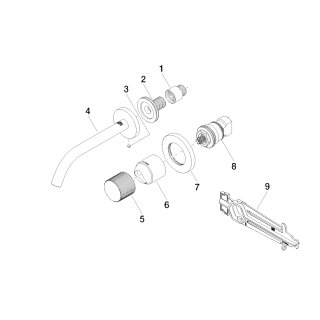 DORNBRACHT 36860664-39 META PURE WT-Wand-EHM o.Ablgarn. META