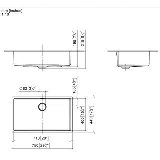 DORNBRACHT 38710004-86 Einzelbecken SERIENNEUTRAL 38710004