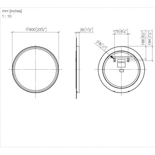 DORNBRACHT 83150979-33 Lichtspiegel, rund SERIENNEUTRAL