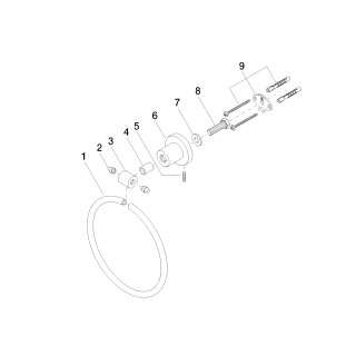 DORNBRACHT 83200892-39 Handtuchring, rund TARA 83200892 Dark