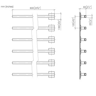 DORNBRACHT 83306980-00 Handtuchwärmer, 6-fach