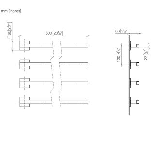 DORNBRACHT 83314980-33 Handtuchwärmer, 4-fach
