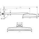 HANSGROHE 39748310 Pomme de t&ecirc;te 370/220 Axor ShowerSphere