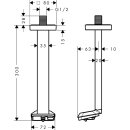 HANSGROHE 39767820 Deckenanschluss Axor ShowerSphere