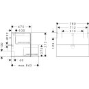 HANSGROHE 54178660 Waschtischunterschrank Xevolos E MW
