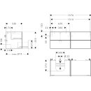 HANSGROHE 54237660 Waschtischunterschrank Xevolos E Sbma