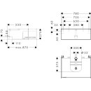 HANSGROHE 54311660 Waschtischunterschrank Xevolos E Sbma