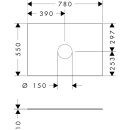 HANSGROHE 54328700 Konsole Xevolos E 780x550 mm