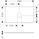 HANSGROHE 54329700 Konsole Xevolos E 980x550 mm