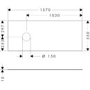 HANSGROHE 54333700 Konsole Xevolos E 1370x550 mm