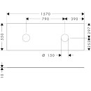 HANSGROHE 54335700 Konsole Xevolos E 1570x550 mm