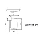 Kaldewei 448100013001 DW SANIDUSCH Mod.541,700x850x140