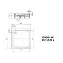 Kaldewei 440500013199 DW DUSCHPLAN Mod.542-1,800x800x65