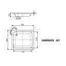 Kaldewei 440830003030 DW SANIDUSCH Mod.551,800x900x140