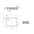 Kaldewei 4404444804323231 plan de douche dw Mod.544-2.800x900x65