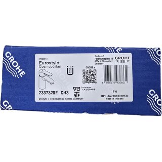 GROHE 2337320E EH-Waschtischbatterie Eurostyle C 23373_2 glatter Körper EcoJoy chrom