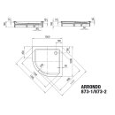 Kaldewei 460335003001 DW ARRONDO Mod.873-2,1000x1000x65