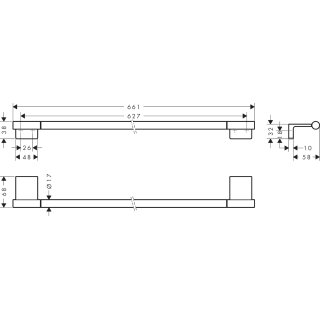 Hansgrohe 41767670 Badetuchhalter AddStoris S MSW