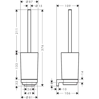 Hansgrohe 41782000 Toilettenbürstenhalter AddStoris S