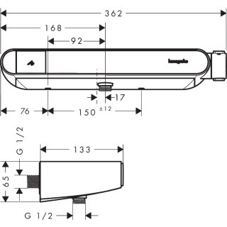 Hansgrohe 13158000 Brausethermostat ShowerTablet Select