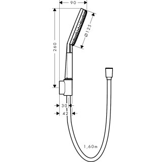 Hansgrohe 24612340 Porterset Raindance Alive Select S