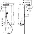 Hansgrohe 28748670 Activera Q Showerpipe 290/180 1jet