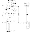 Hansgrohe 28757670 Activera Q Showerpipe 290/180 1jet