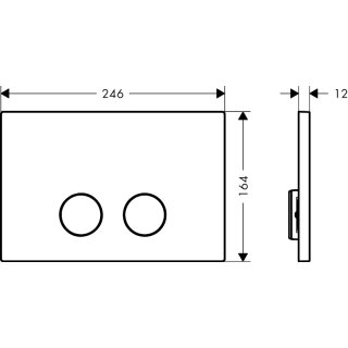 AXOR 42531340 Drückerplatte Axor FlushPlate