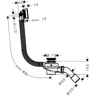 AXOR 42540670 Komplettset Axor Exafill Grundkörper