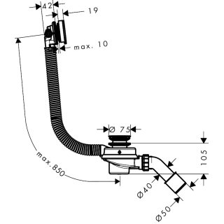 AXOR 42541330 Komplettset Axor Flexaplus Grundk.