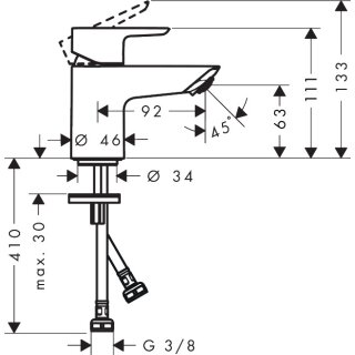 Hansgrohe 71354000 Waschtischmischer 70 Neovis Q