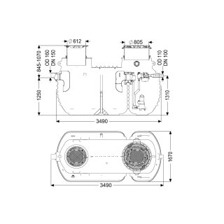 KESSEL 96010-DL-120B Fettabscheider EasyClean ground