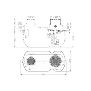 KESSEL 96010-G-120B Fettabscheider EasyClean ground