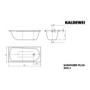 Kaldewei 134534013001 M.ARR saniforme plus &eacute;toile 345, 1600x750
