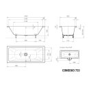 Kaldewei 235130000701 BW CONODUO 733, 1800x800x430